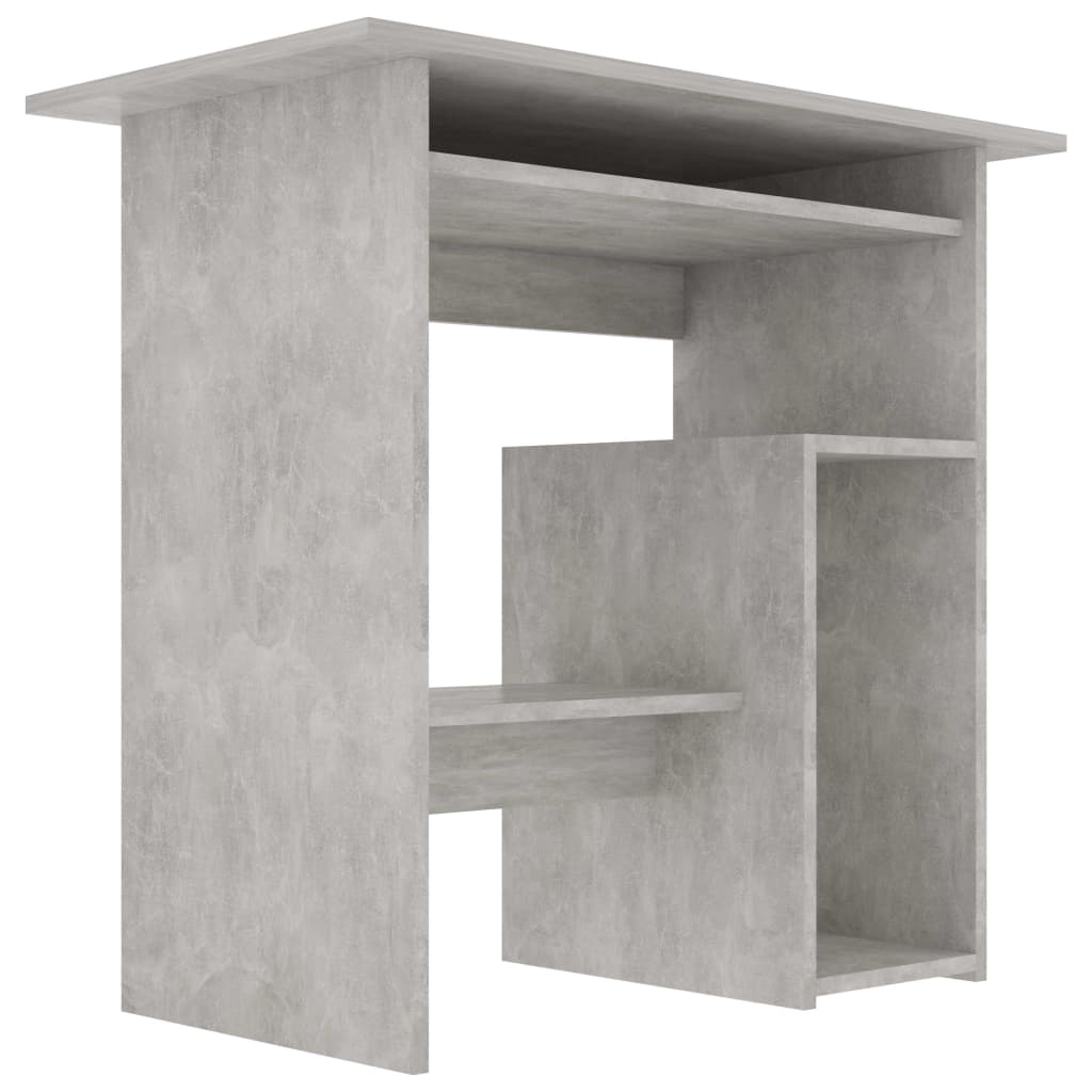 Scrivania tavolo postazione di lavoro mobile per computer studio 80 x 45 x 74 cm derivati ​​del legno grigio 02_0023847