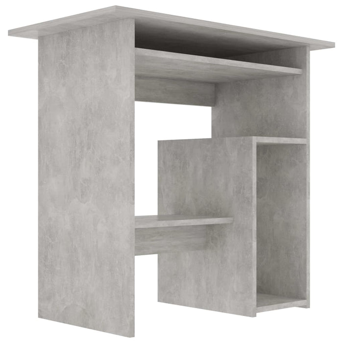 Scrivania tavolo postazione di lavoro mobile per computer studio 80 x 45 x 74 cm derivati ​​del legno grigio 02_0023847