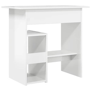 Scrivania Bianco Lucido 80x45x74 cm in Legno Multistrato 801370