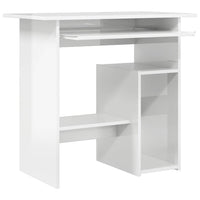Scrivania Bianco Lucido 80x45x74 cm in Legno Multistrato 801370