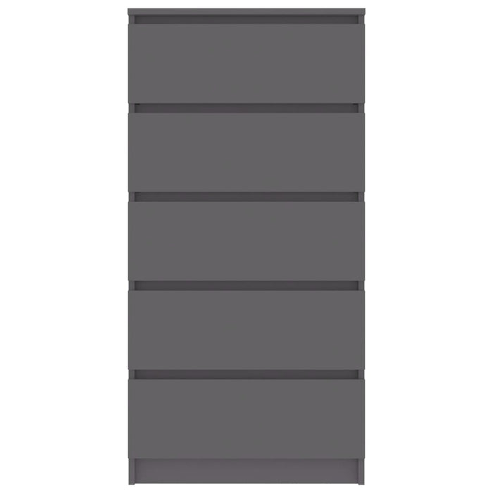 Credenza con Cassetti Grigia 60x35x121 cm in Legno Multistrato 801411