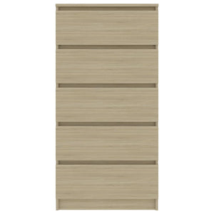 Credenza Cassetti Rovere Sonoma 60x35x121 cm Legno Multistrato 801412