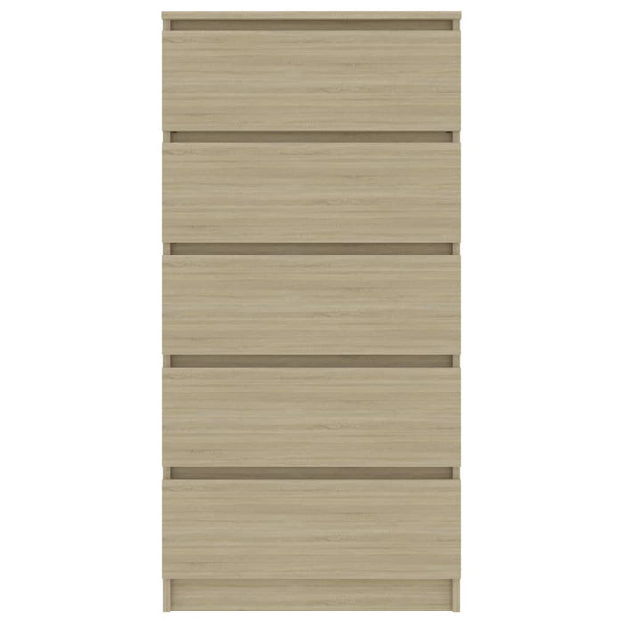 Credenza Cassetti Rovere Sonoma 60x35x121 cm Legno Multistrato 801412