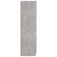 Credenza Cassetti Grigio Cemento 60x35x121 cm Legno Multistrato 801413