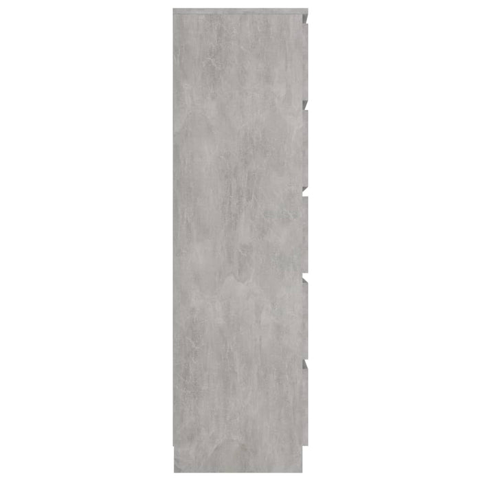 Credenza Cassetti Grigio Cemento 60x35x121 cm Legno Multistrato 801413
