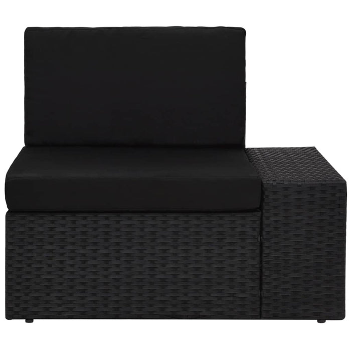 Set Divani da Giardino 3 pz in Polyrattan Nero cod mxl 69009
