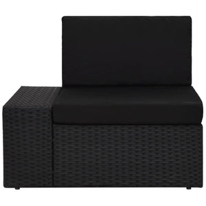 Set Divani da Giardino 3 pz in Polyrattan Nero cod mxl 69009