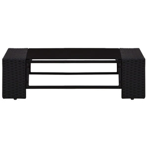 Set Divani da Giardino 3 pz in Polyrattan Nero cod mxl 69009