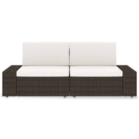 Divano Modulare a 2 Posti-Sofa Modulare-Divanetto in Polyrattan Marrone 738895