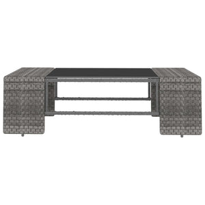 Set Divani da Giardino 2 pz in Polyrattan Grigio 49522