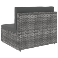 Set Divani da Giardino 2 pz in Polyrattan Grigio 49522