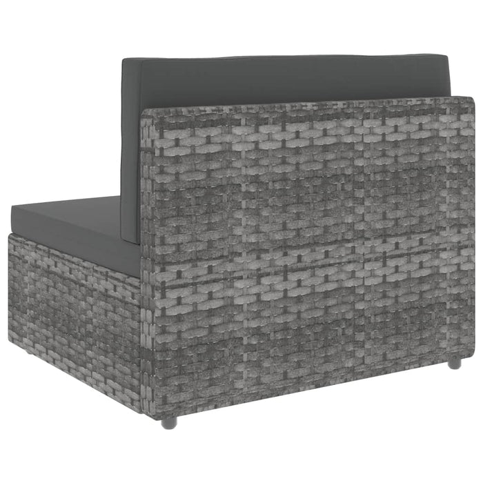 Set Divani da Giardino 2 pz in Polyrattan Grigio 49522