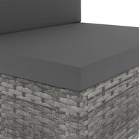 Set Divani da Giardino 2 pz in Polyrattan Grigio 49522