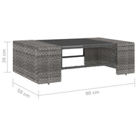 Set Divani da Giardino 2 pz in Polyrattan Grigio 49522