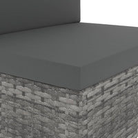 Divano Modulare a 2 Posti-Sofa Modulare-Divanetto in Polyrattan Grigio 860607