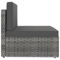 Divano Modulare a 2 Posti-Sofa Modulare-Divanetto in Polyrattan Grigio 568477