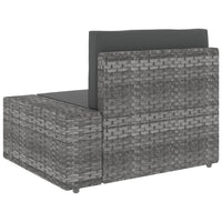 Divano Modulare a 2 Posti-Sofa Modulare-Divanetto in Polyrattan Grigio 568477