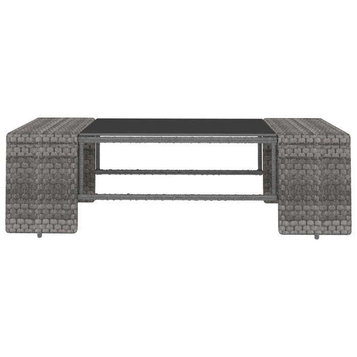 Set Divani da Giardino 3 pz in Polyrattan Grigio 49527