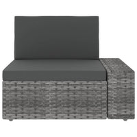 Set Divani da Giardino 3 pz in Polyrattan Grigio 49527