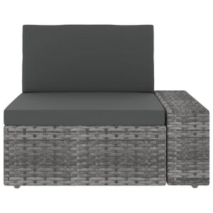 Set Divani da Giardino 3 pz in Polyrattan Grigio 49527