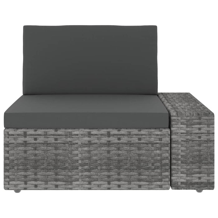 Set Divani da Giardino 3 pz in Polyrattan Grigio 49527