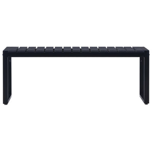 Panchina da Giardino 120,5 cm in Pannello PS Nero