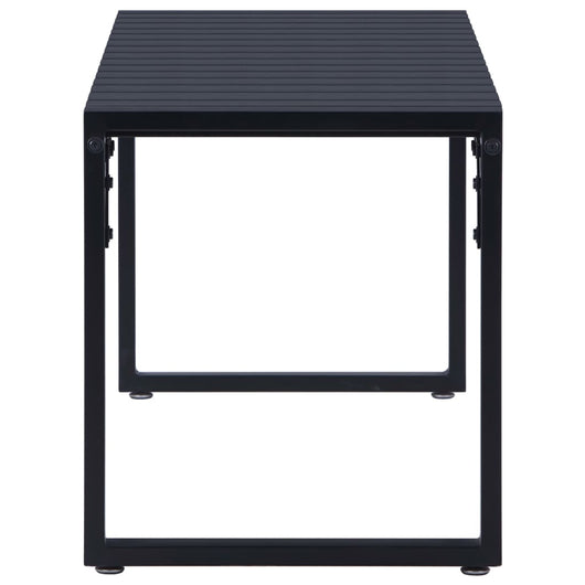 Panchina da Giardino 120,5 cm in Pannello PS Nero 49492