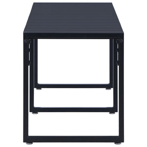 Panchina da Giardino 180 cm in Pannello PS Nero 49493