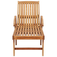 Lettini Prendisole 2 pz con Tavolo in Legno Massello di Teak