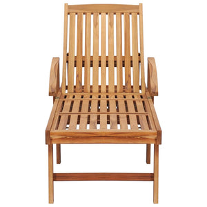 Lettini Prendisole 2 pz con Tavolo in Legno Massello di Teak