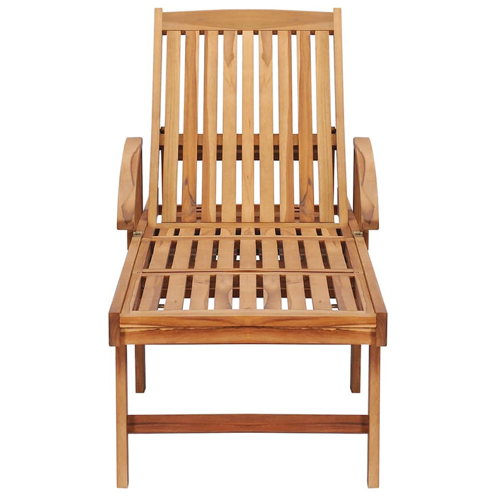 Lettini Prendisole 2 pz con Tavolo in Legno Massello di Teak