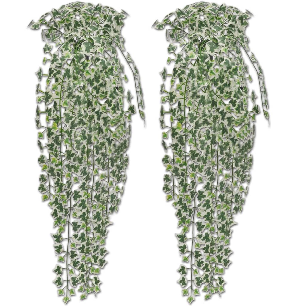 Foglie Artificiali di Edera 4 pz Variegata 90 cm 3051481