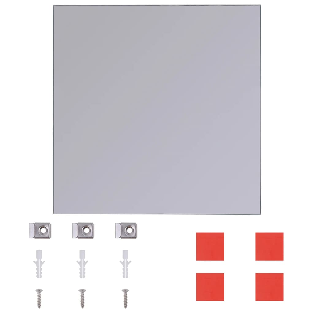 Piastrelle in Vetro a Specchio senza Cornice 16 pz-Specchio decorativo 20,5 cm