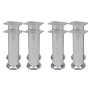 Piedini Rotondi per Divani 8 pz Cromati 180 mm cod mxl 71537