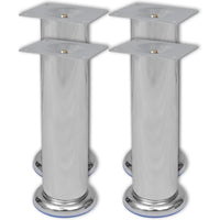 Piedini Rotondi per Divani 8 pz Cromati 180 mm cod mxl 71537