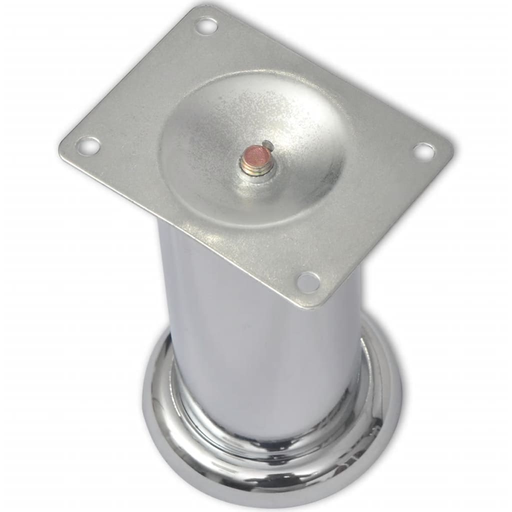Piedini Rotondi per Divani 8 pz Cromati 120 mm 3051484