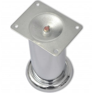 Piedini Rotondi per Divani 8 pz Cromati 120 mm 3051484