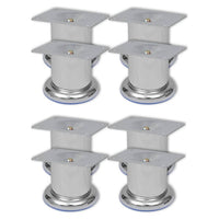 Piedini Rotondi per Divani 8 pz Cromati 60 mm