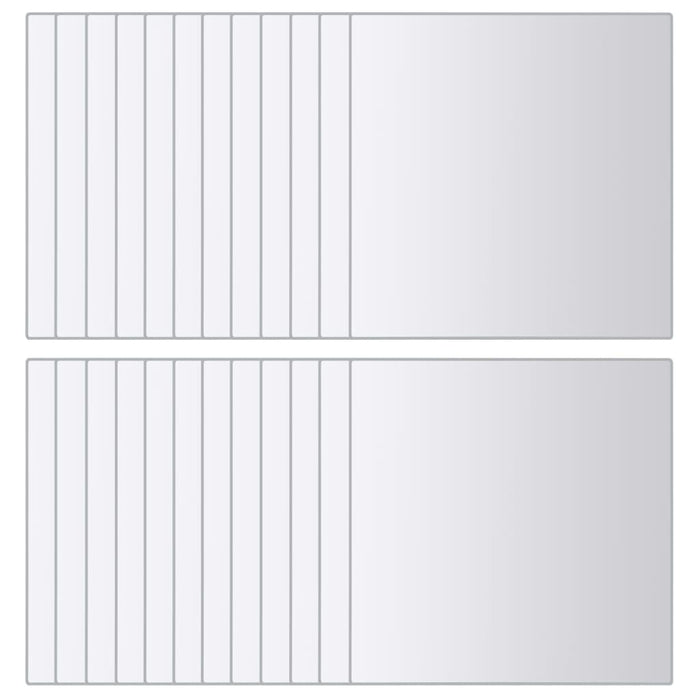 Piastrelle a Specchio 48 pz Quadrate in Vetro