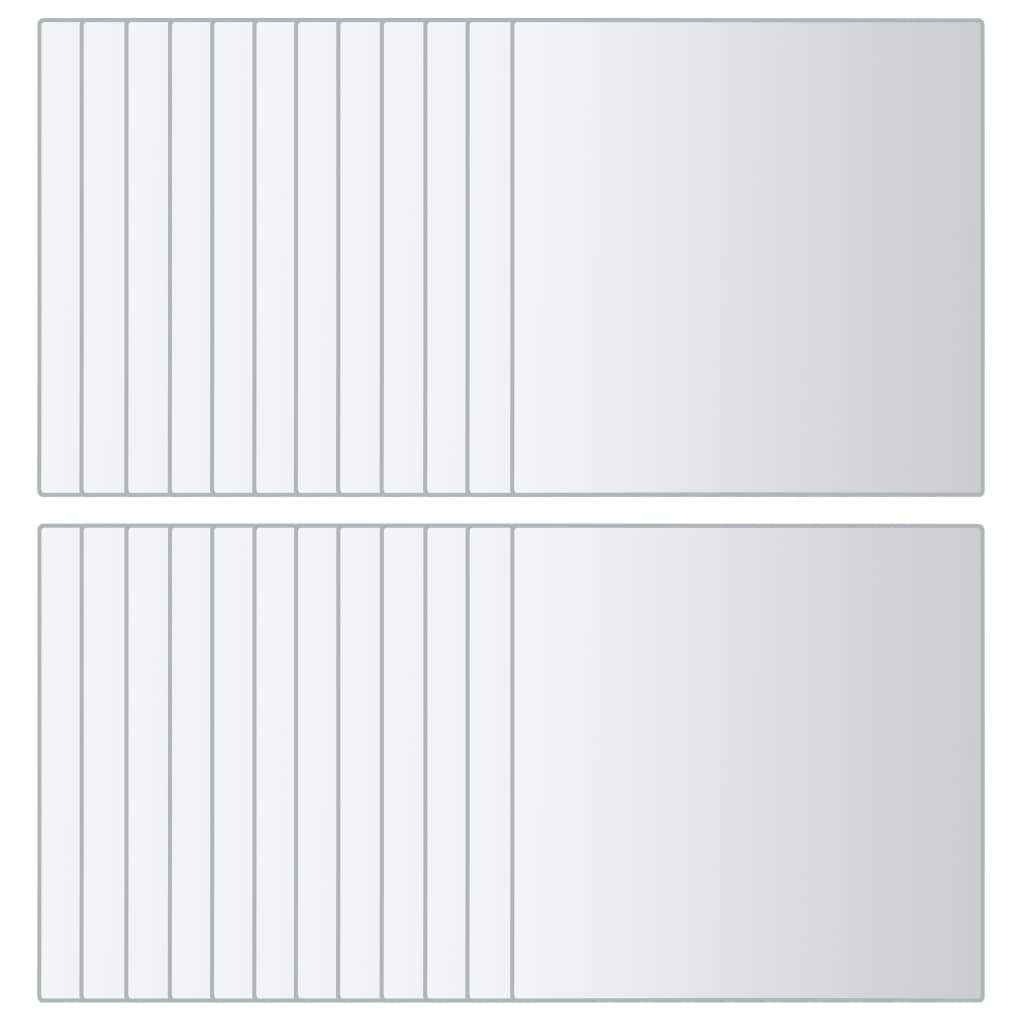 Piastrelle a Specchio 48 pz-Specchio decorativo Quadrate in Vetro