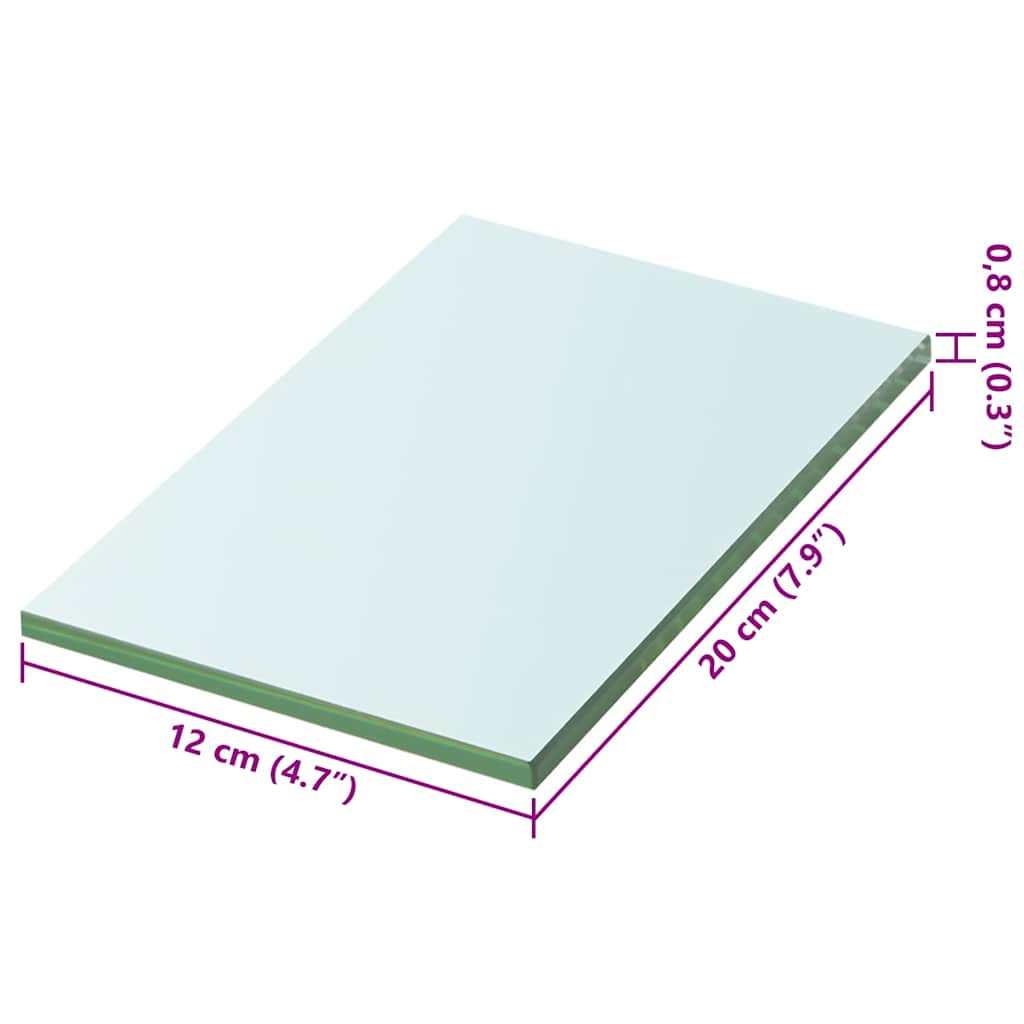 Mensole in Vetro Trasparente 2 pz 20x12 cm 3051542