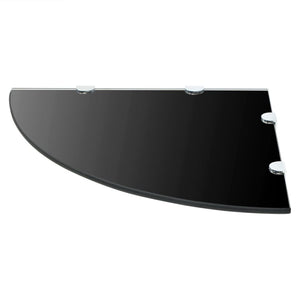 Scaffali Angolari 2 pz Supporti Cromati e Vetro Nero 45x45 cm cod mxl 33380