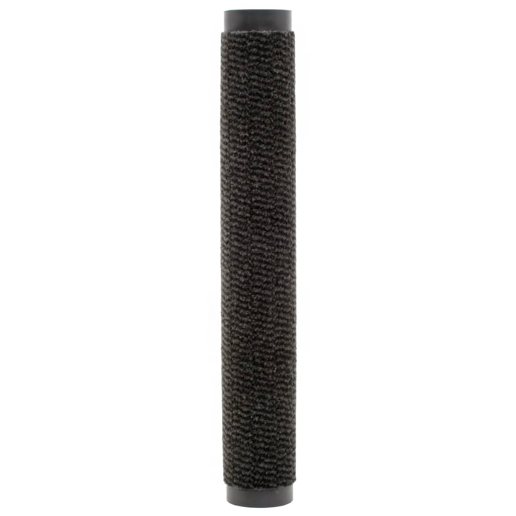 Tappeti Antipolvere 2 pz Rettangolari Trapuntati 40x60 cm Neri 3051602