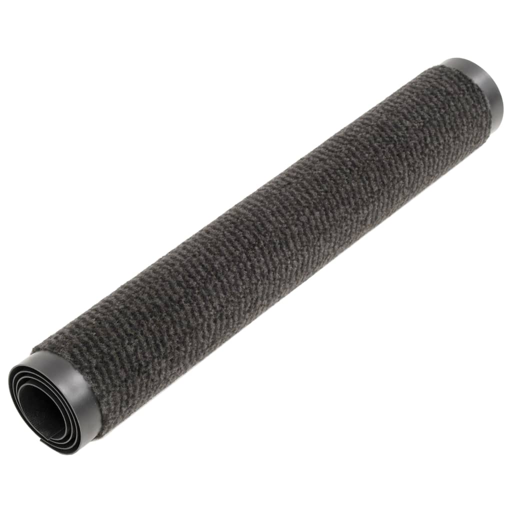 Tappeti Antipolvere 2 pz Rettangolari Trapuntati 80x120 cm Neri 3051610