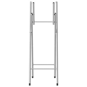 Gambe Pieghevoli per Tavolo da Bar Argento 45x53x108 cm Acciaio 288464