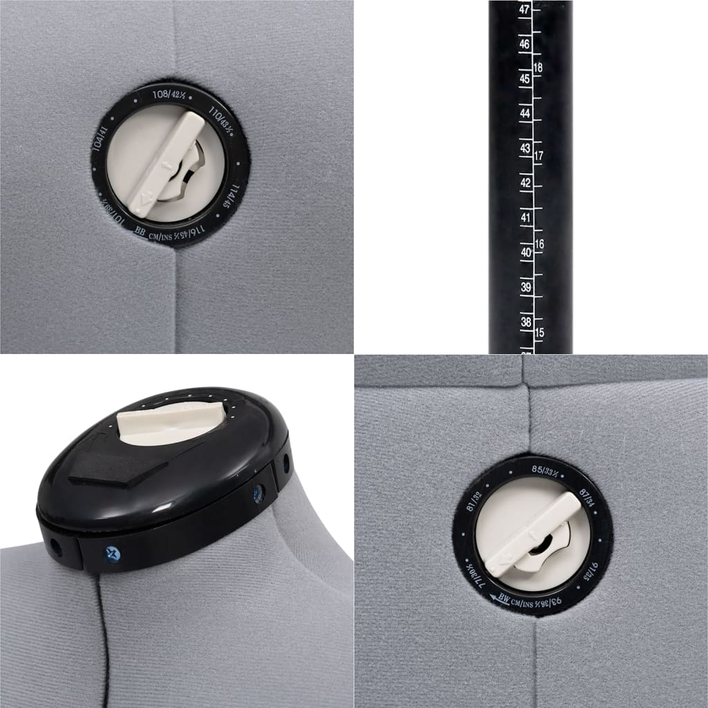 Manichino Femminile Regolabile Grigio Taglia M 40-46 288486