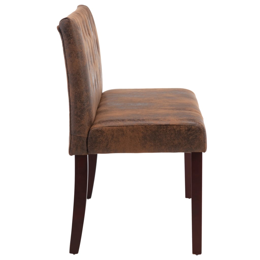 Panca 120 cm Marrone in Similpelle Scamosciata 288573