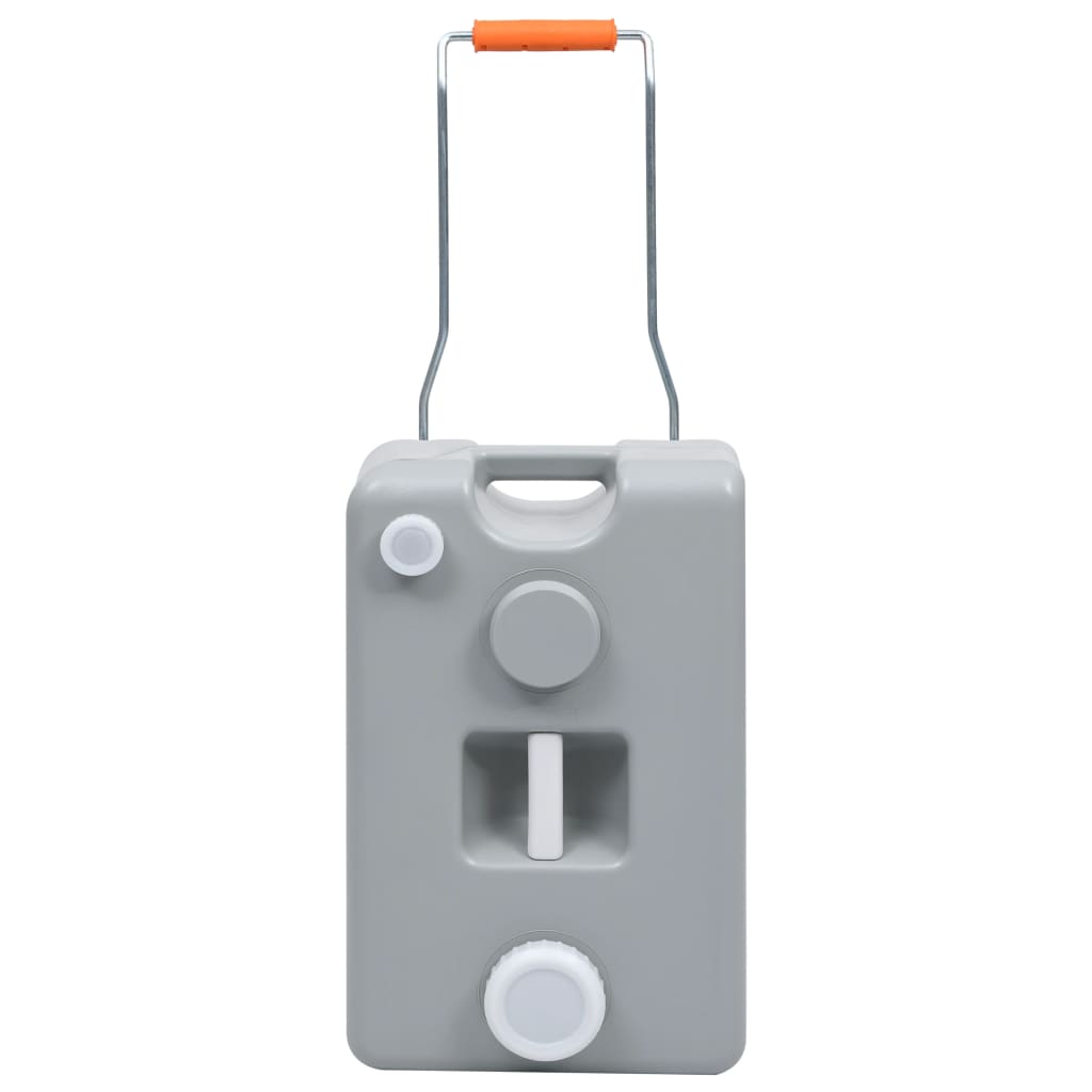 Serbatoio d'Acqua con Ruote per Campeggio 25 L Grigio 30132