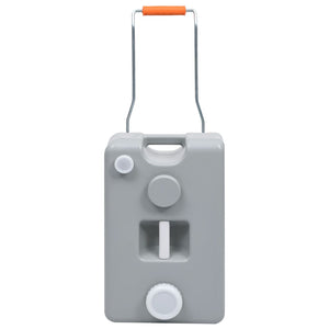 Serbatoio d'Acqua con Ruote per Campeggio 25 L Grigio 30132