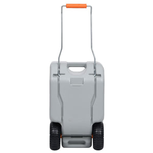 Serbatoio d'Acqua con Ruote per Campeggio 25 L Grigio 30132